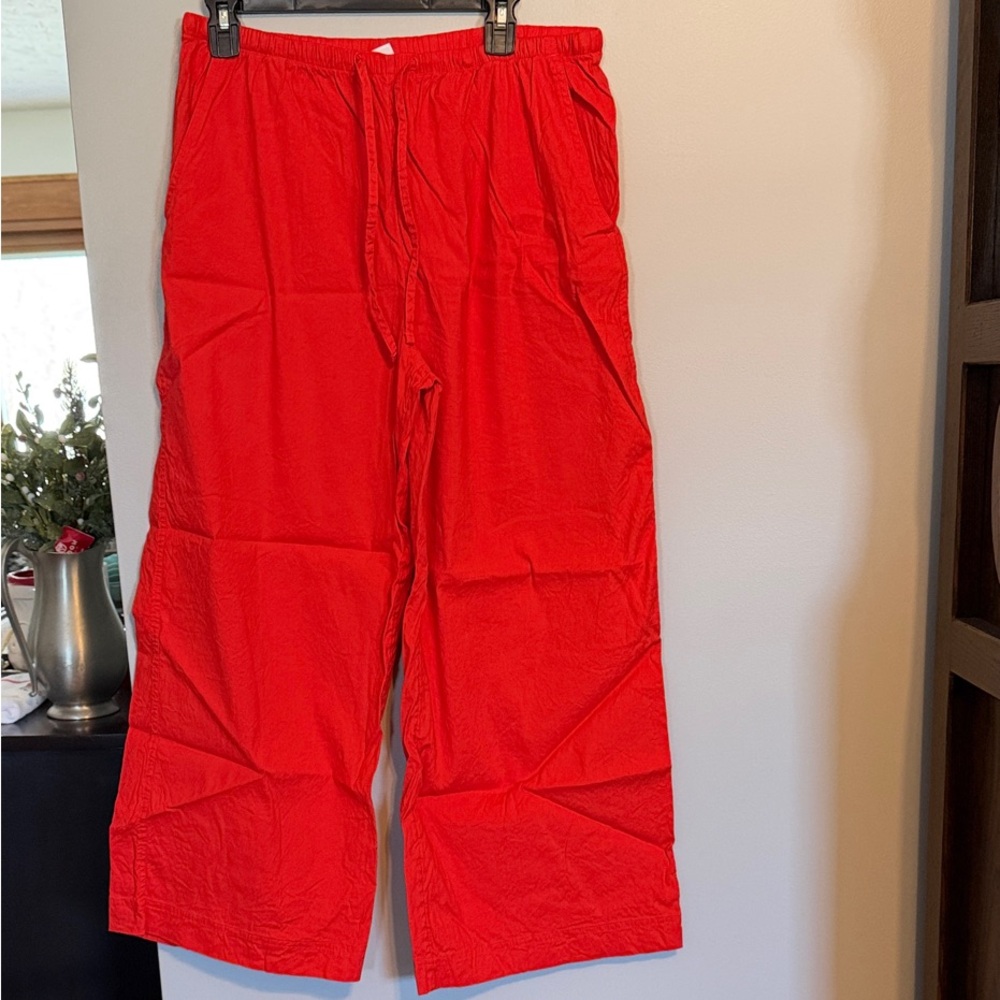 Athleta Women's Red Wide Leg Pants